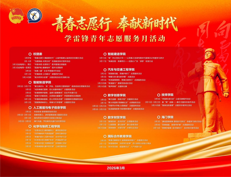 青春志愿行 奉献新时代——我校团学组织开展学雷锋志愿服务系列活动
